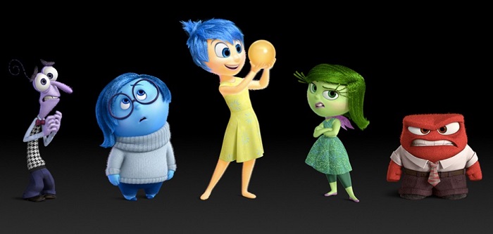 Inside Out - Paura, Tristezza, Gioia, Disgusto, Rabbia